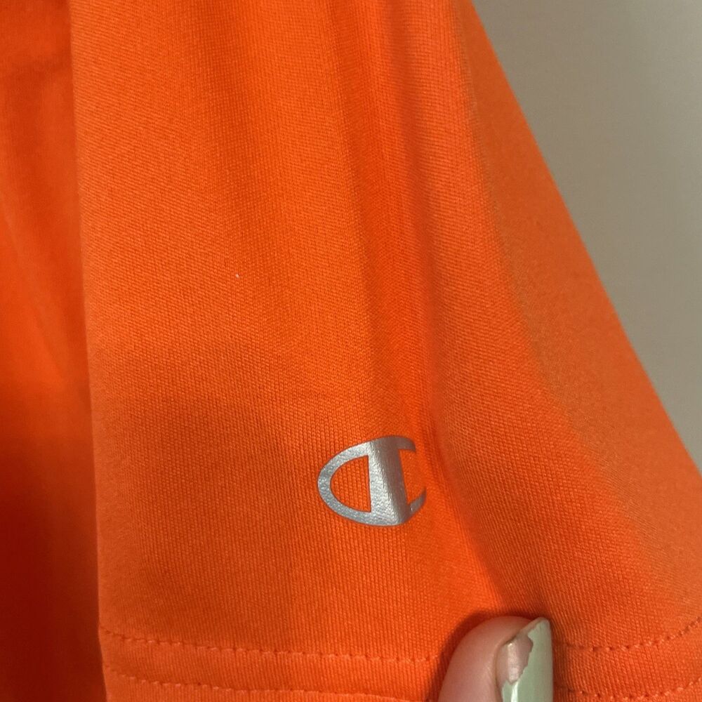Champion Golf Polo Shirt Clemson Tigers Mens XL NCAA Performance Orange Striped - Picture 4 of 9